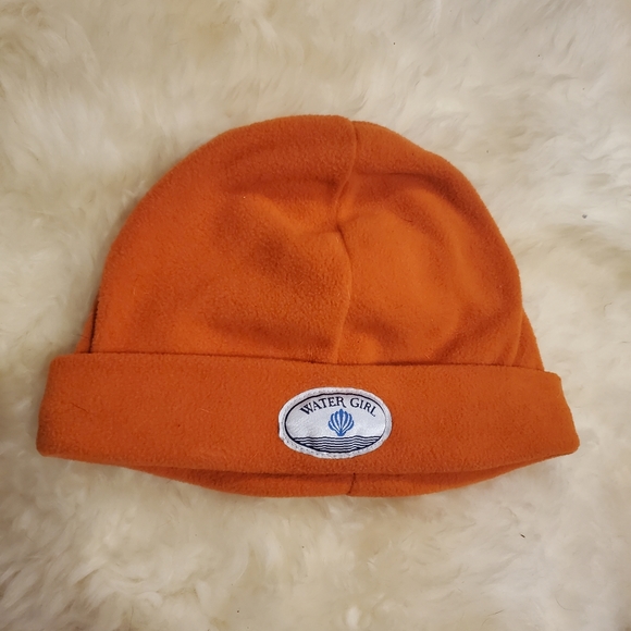 WATER GIRL Orange Fleece Foldover Beanie - Picture 4 of 4